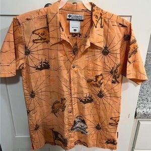 Columbia Men's Orange Nautical Print Shirt